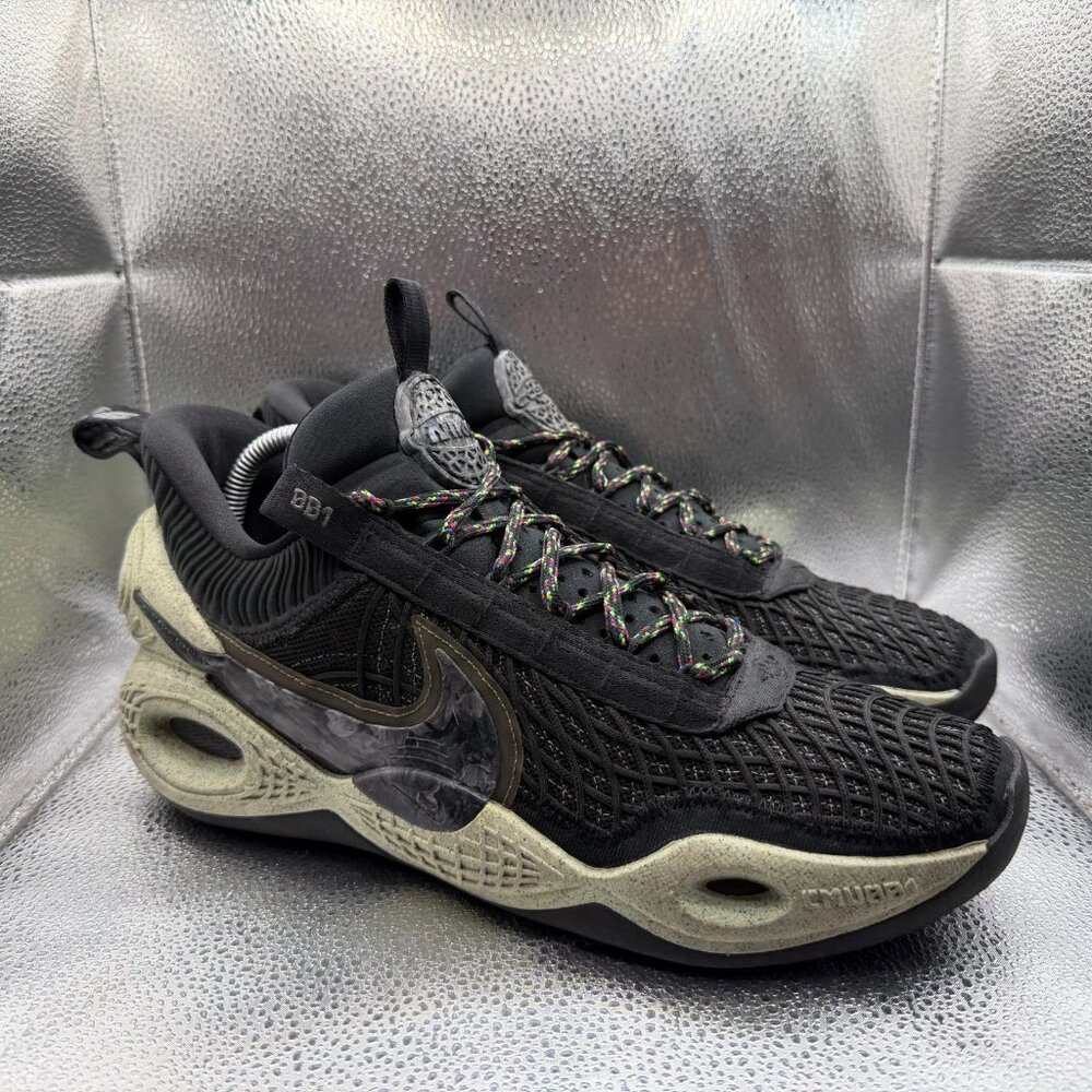 Size 11.5 Nike Cosmic Unity Black Green Glow Mens Basketball Sneakers DA6725-001